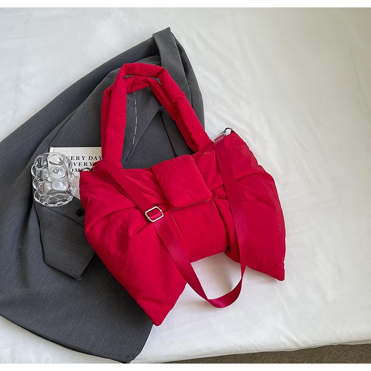 Fashi Nyl Women's Shoulder Bags Casual Solid Color Bowknot Ladies Messenger Bag Simple Versatile Female Underarm Bags