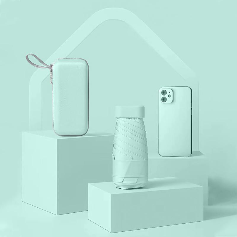 Mini Umbrella Capsule Umbrella Sunny And Rainy Dualuse Rainproof Sun Protection Outdoor Traveling Portable Parasol Umbrella