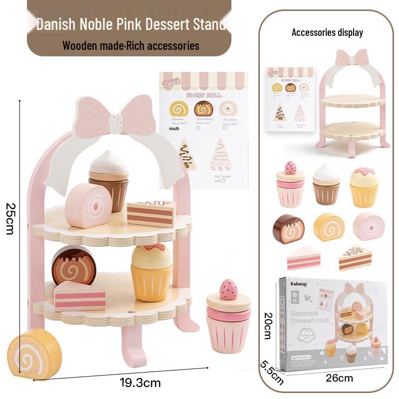 Wooden Danish Ice Cream & Tea Playhouse Toy for Kids & Parents