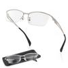 Stylish Reading with Packaging and [FEELLIFE] Men's Glasses, Semi-Rimless, Gunmetal, Sabae-made, Case, FLM-006-1 +3.00