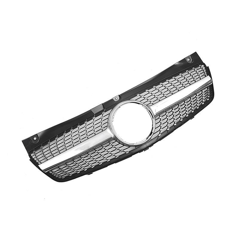 For Viano W639 2011-2014 Front Grille Diamond Star Style ABS Replacement Racing Grill Bumper Mesh Facelift Exterior Car Parts