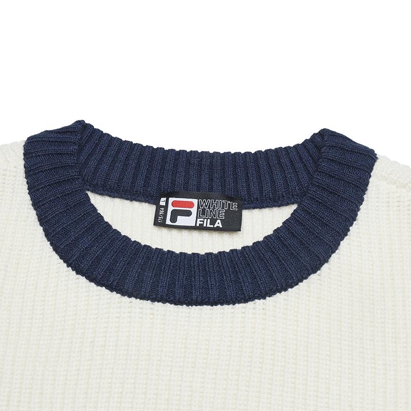 New FILA ORIGINALE Knitwear Unisex Cloud White F51U549403FWT