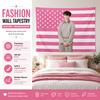 FunnyPink AmericanFlag Tapestry Flat PrintCoolActor Owen C-CooperPortraitWallHanging for Bedroom Dorm Aesthetic Room Decor Gift