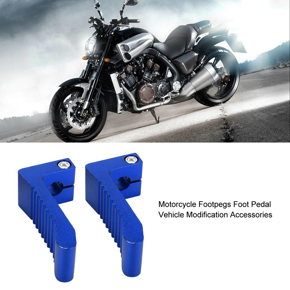 2PCS Motorcycle Foot Pedal Modification Accessories Fit For PEG REST 43CC 47CC 49CC (Blue)