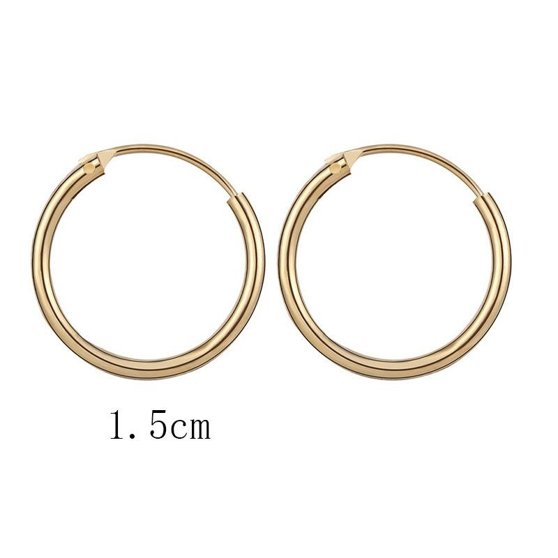 Fashion Simplicity Hoop Earrings for Women Punk Hip-Hop Gold Metal Circle Hoop Party EarringsTrend Jewelry Gift