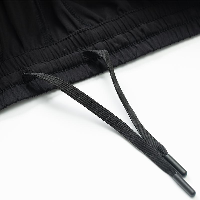 Mizuno Quick-Drying Breathable Lace-Up Mid-Waist Straight-Leg Knitted Sports Pants Unisex Pants Black C2CF43Z309