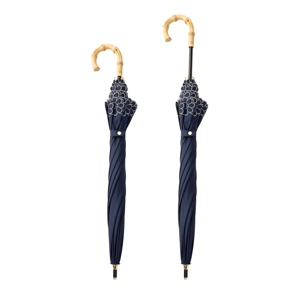 Cool Plus and Light Blocking Compact Long Umbrella with Floral Suitable for Sun and 50cm X 8 Light Blocking and UV Grade 1 Light Short UV, Heat,