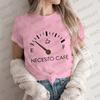 Spanish I Need Coffee Women TShirt Short Sleeve ONeck Creative T Shirts Fashion Breathable Top Funny Casual Sport Tee T Shirt