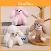 Cute Dog Plush Keyring With Short Pile Fabric For Backpack Accessories And Gift