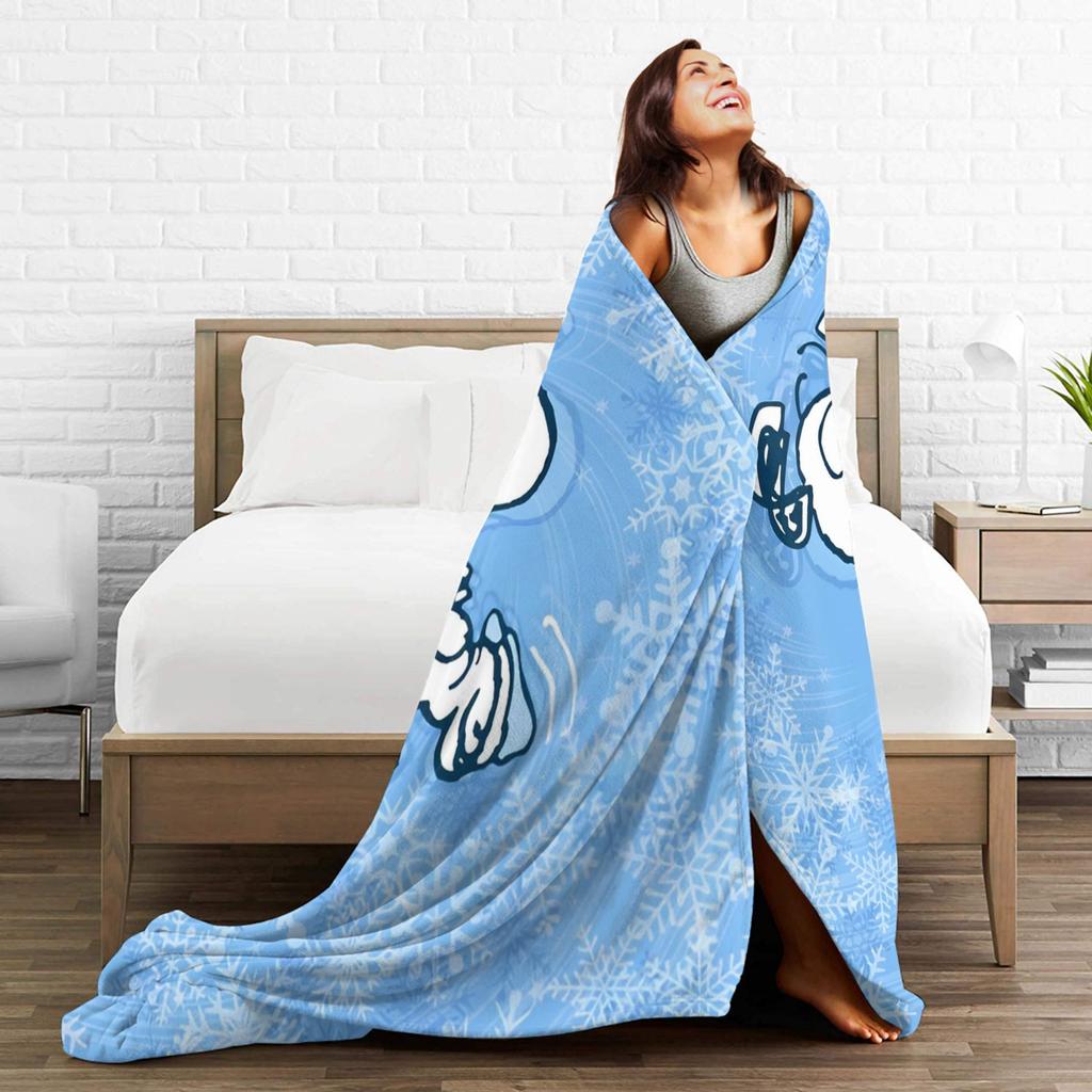 Snoopys Fleece Blanket Funny Throw Blankets for Home 200x150cm Bedspreads,
