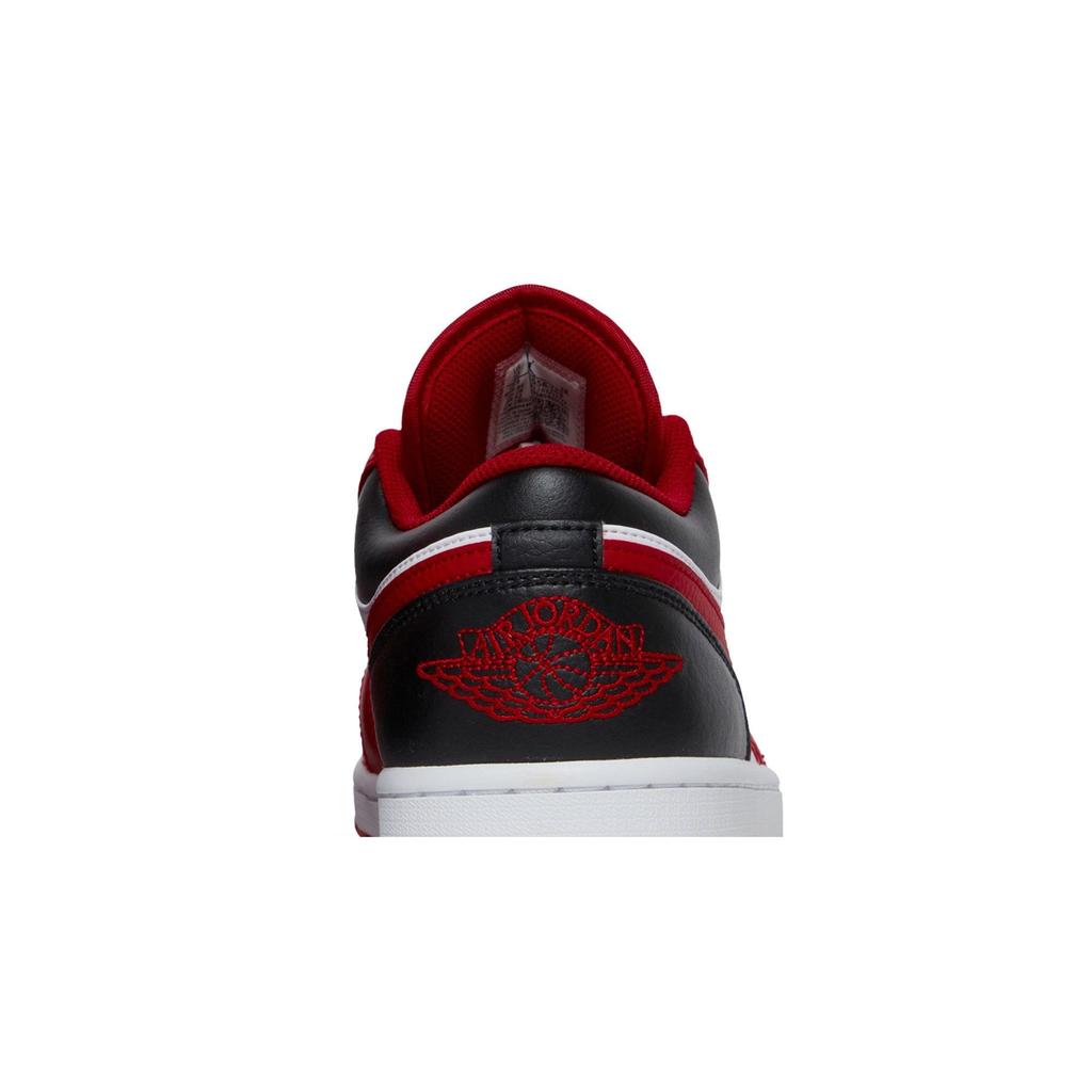 Air Jordan 1 Low 'Reverse Black Toe' (Unisexe) Chaussures de Basketball Vintage Blanc / Noir / Rouge Gym 553558 163