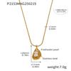 Qiong Yao Niche Fashion Gold Bead Freshwater Pearl Pendant Necklace