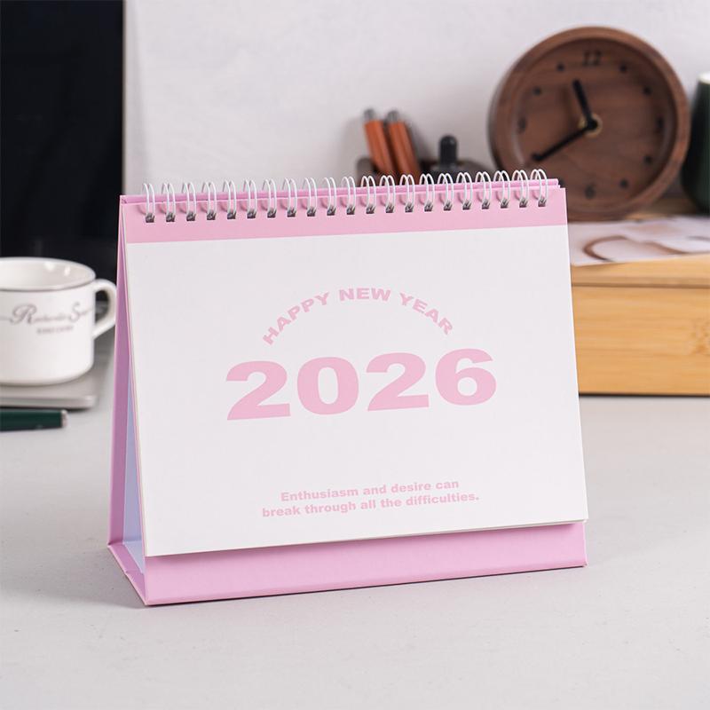 2026 Calendar Simple  Book Monthly Daily Planner Scheduler Time Management Home Office Desktop Decoration Standing Calendar