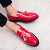 Fashion Slip on Casual men's loafers Nightclub leisure party style 38-46 Plus size Daily Adults Outdoor Lacquer leather shoes Hot