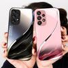 Schwarz Gold Abstrakt Für Samsung Galaxy S23 U Ltra 24 Plus S20 21 FE S25 Ultra A70 A72 73 51 52 53 Gehärtetes Glas Handyhülle