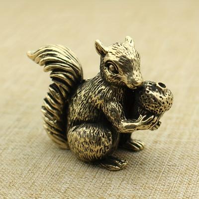 1ks, Starožitná veverka Ornament Masivní měď Socha Figurky Mosazné Veverky Ořechy Stojan na čajovou konvici Stojan na kadidlo Dekorace na stůl