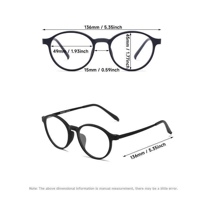 Vintage Round Reading Glasses Men Women Anti-blue Light Eyeglasses High Quality TR90 Readers Retro Blocking Blue Light Eyewear