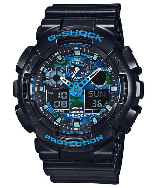 CASIO Dial Shipping Costs, G-SHOCK Camouflage (Blue) GA-100CB-1AJF With Tags Low