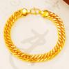 Classic 24K Gold Bracele for Women Vintage Gold Plated Chain Bracelet Men Bracelet Fashion Jewelry