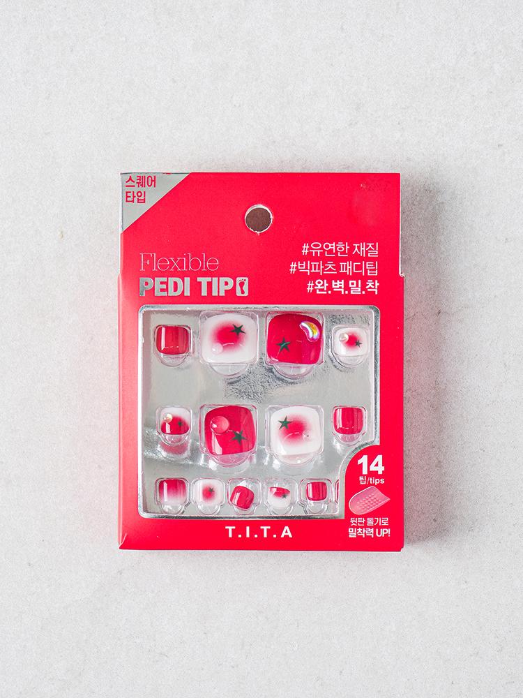 2025 SS Press-On Pedicure Toe Nail Tips #3 1ea
