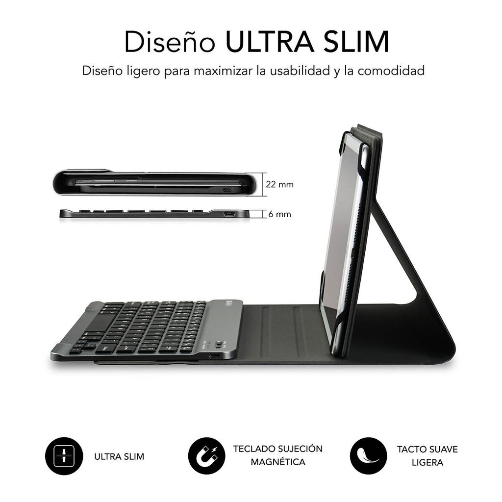 Case for Tablet and Keyboard Subblim SUB-KT2-BT0003 Red Spanish Qwerty