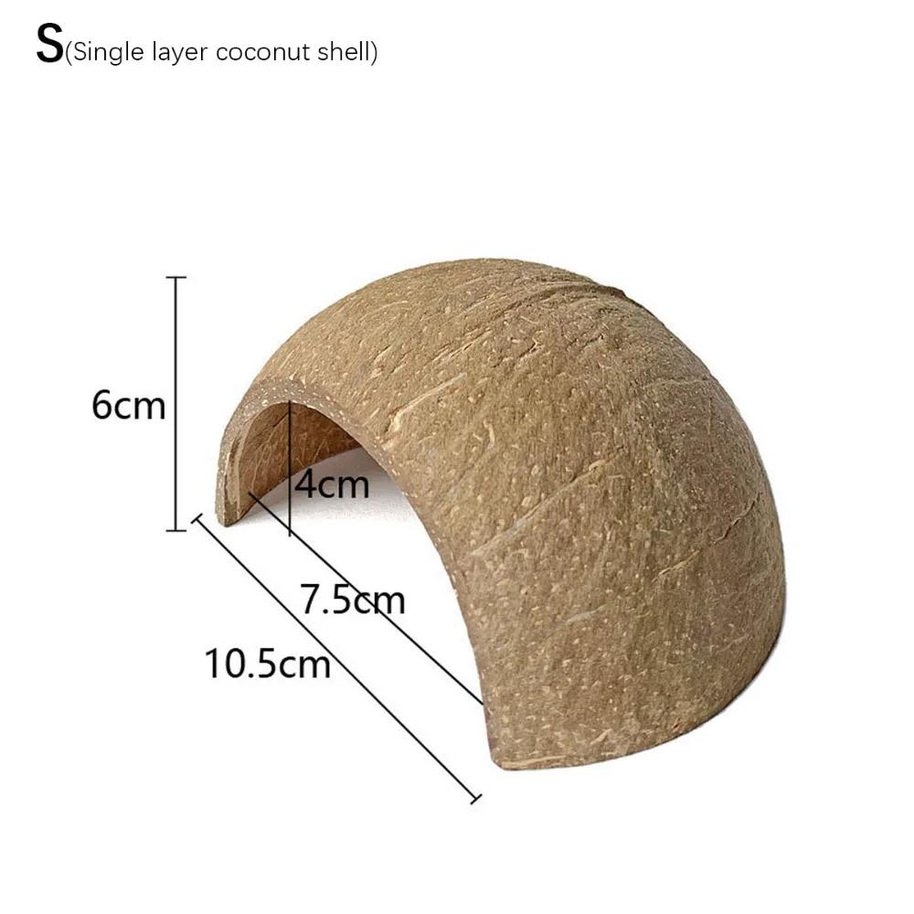 

Natural Coconut Shell Coconut Shell Hamster Nest Bite-resistant Small Pet Toy Guinea Pig Hideout Hamster Coconut Cage Lizards