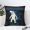 Tralalero Tralala Square Pillow Case Italian Brainrot Meme Cushion Cover Awesome Polyester Decor Pillowcover for Seat 18x18