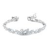 Swarovski Lifelong Bow Dancing Swan Rhodium-Plated Bracelet Women Bracelet White 5536767