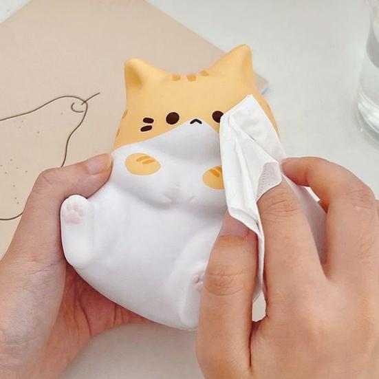 Stress Relief Cartoon Cat Toy Soft Stretchy Fat Kitten Squeeze Toy Relaxation Anxiety Reduction Animal Sensory Toy Party Favors