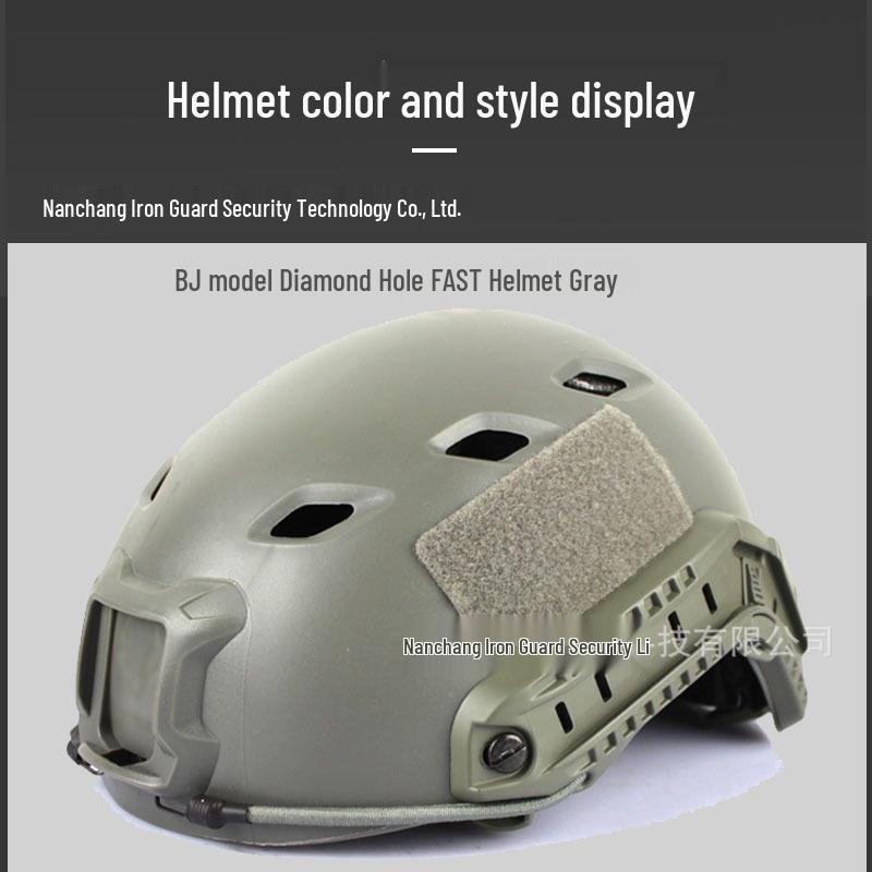 Tactical Military FAST Helmet - Simple Game CS Rail, Oval No-Hole Design for Outdoor Use