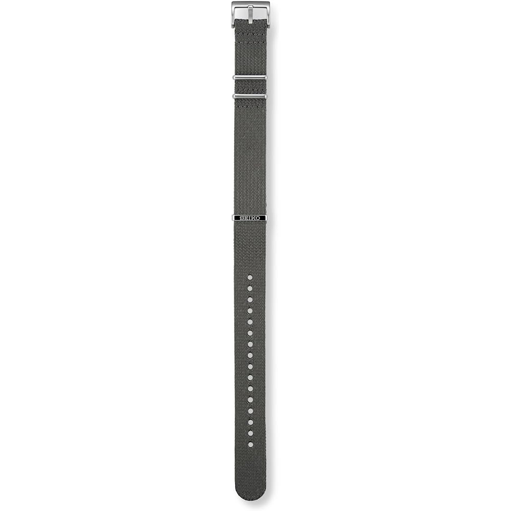 [Seiko Watch] Genuine Aftermarket Band, NATO Strap, Fabric Polyester, Pass-Through, Custom, 20mm Lug Width, Gray RS18C20GY