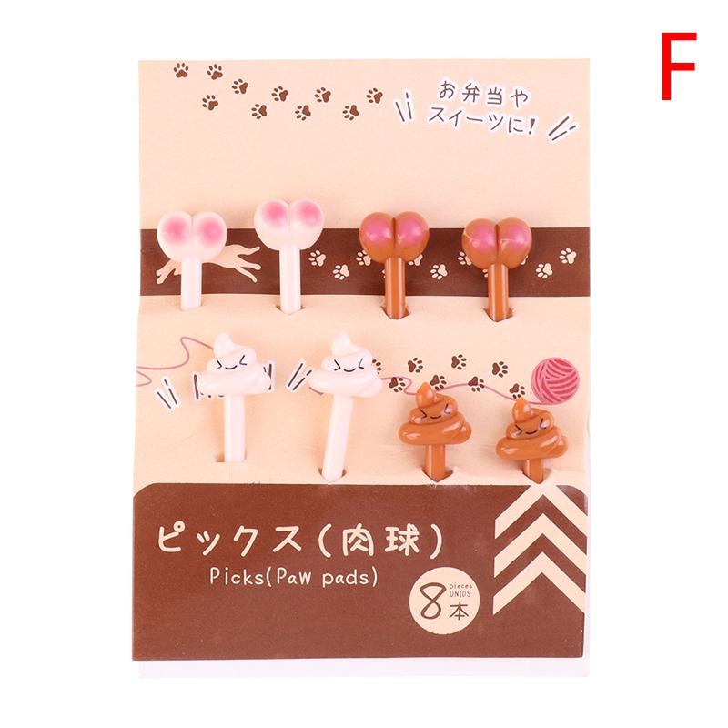 8/10/24PCS Mini Fruit Forks For Children Toothpick Lunch Party Pick Dessert Fork Snack Decoration Bento Decorating