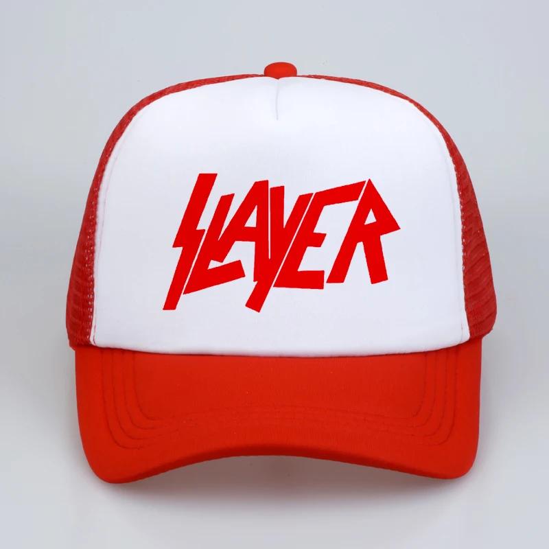 

hot sale the band Unisexs Baseball caps the slayer Speed Metal cap Unisex punk summer high quality Baseball Mesh Net Trucker Cap