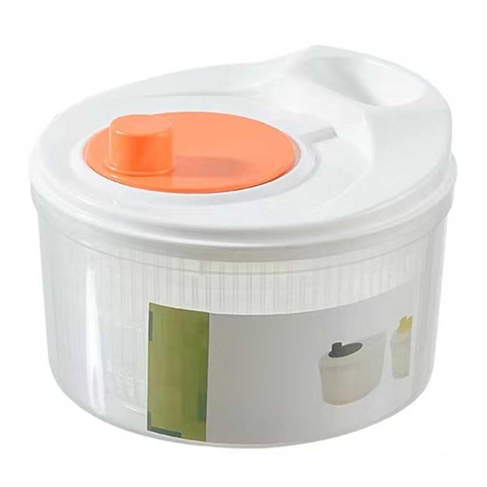 Compact Design Manual Rotating Drain Basket Vegetable Salad Dehydrator Easy orange 3L