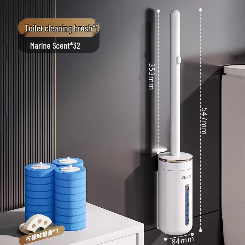 Disposable Wall-Mounted Toilet Brush Set