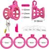 Men's Resin Chastity Lock 3D Penis Cage Colorful Wearable CB Lock Gay Cock Ring BDSM Cuckold Chastity Belt