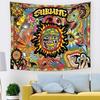VIKAMA Psychedelische Fantasy Wandteppich Hippie Pilz Tarot Himmlische Sonne Wandkunst Ästhetisches Schlafzimmer Studentenwohnheim Wohnzimmer Heimdekoration