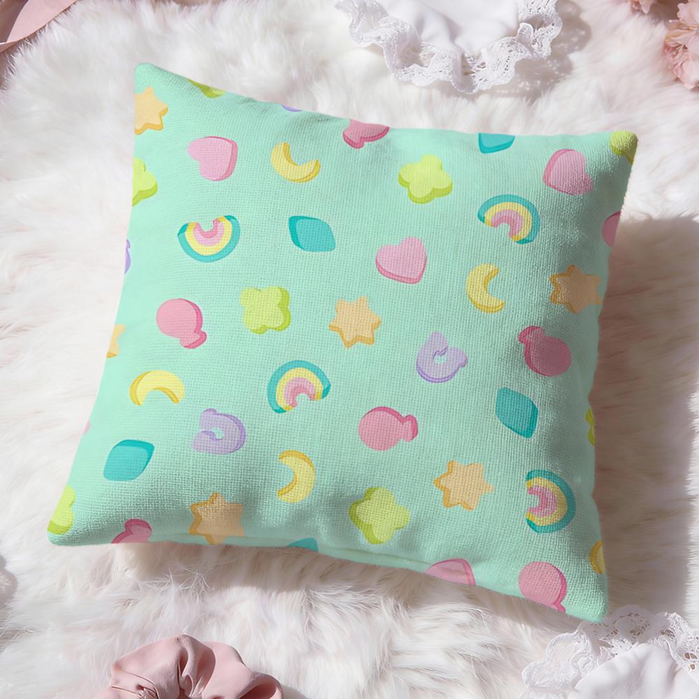 Cartoon style Pattern Cushion Cover Premium Comfort Reversible Pillow Cove Two in One Design for Any Room Car Interior