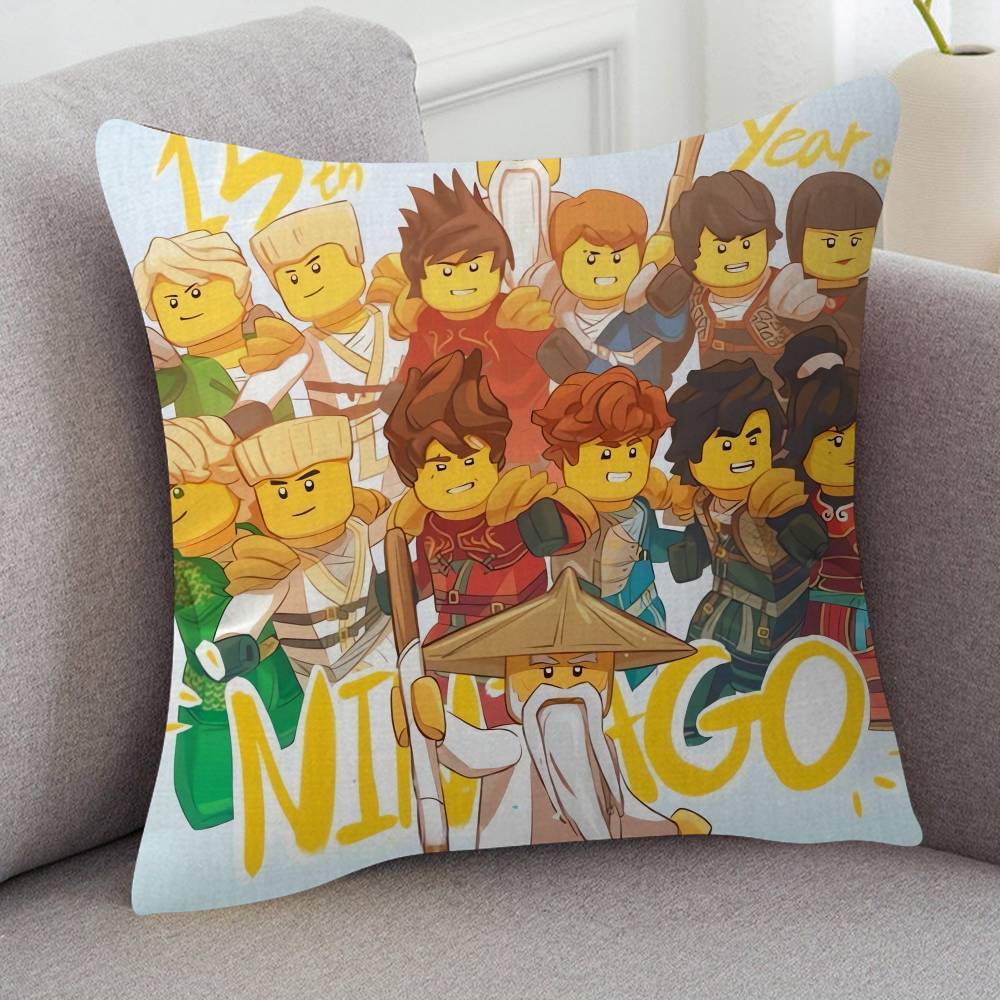Anime Ninjago Game For Cartoon Print Peripheral Pillow Case Cushion Cover Home Decor Birthday Gift Pillowcover