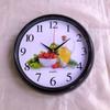 Wall clock household clock fruit cartoon digital simple round arc edge 26cm wall clock