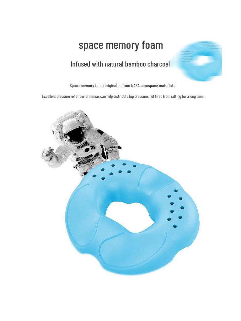 Memory Foam Hemorrhoid Relief Cushion - Round, Universal, and Ideal for Long Sitting