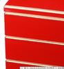 Outdoor Lunch Box Made in 3 Arakura Red Rimmed with x x J-kitchens (Bento Box) Japan, Tiers, 8-inch, Pattern, Gold, 23.9cm 23.9cm 19.2cm