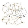 10/20pcs Stainless Steel Earrings Pendants DIY Accessories Gold Color Geometric Shaped Charm For Jewelry Making Findings