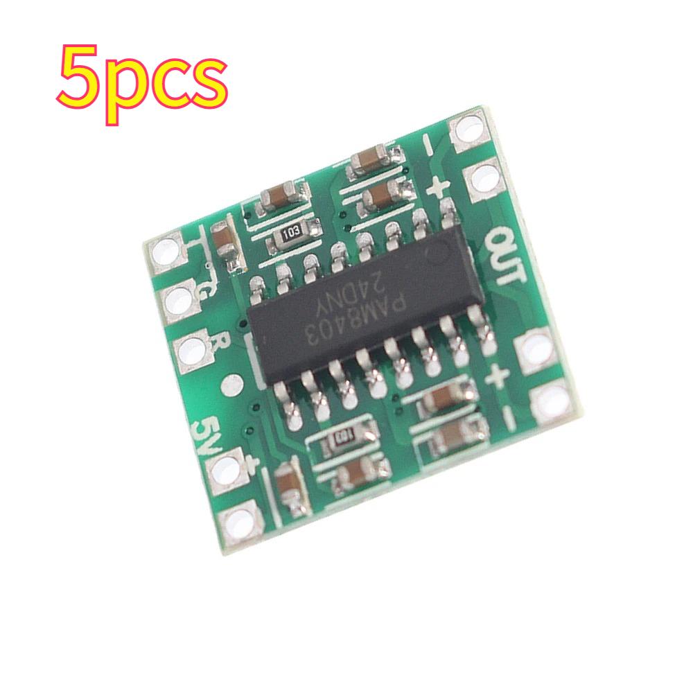 1-10PCS PAM8403 Super mini digital amplifier board 2 x 3W Class D digital amplifier board efficient 2.5 to 5V USB power supply
