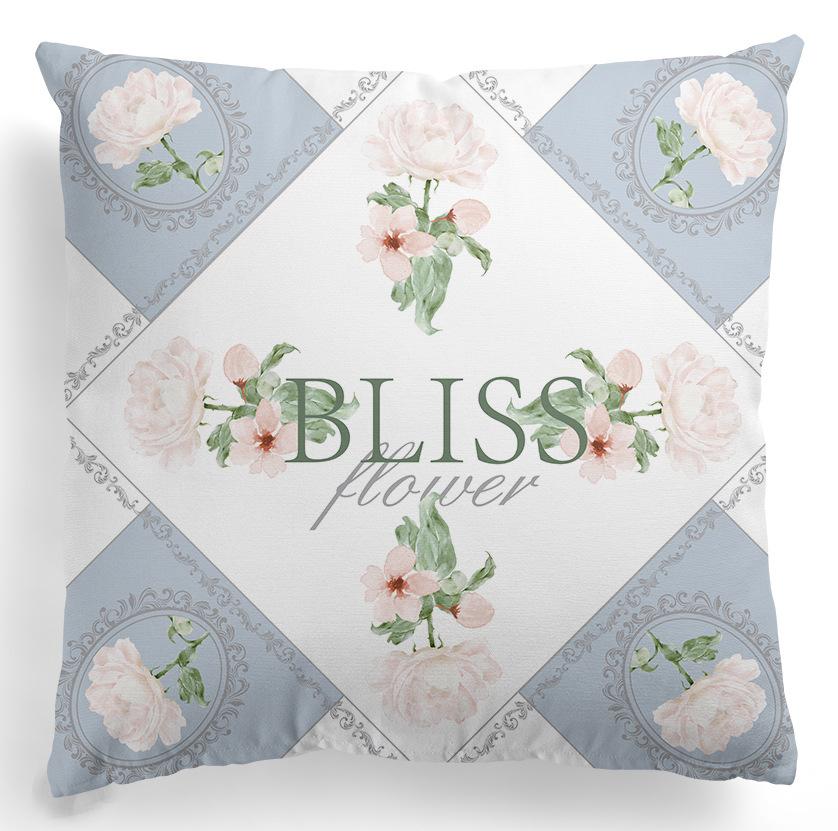 European-style Flower Pillowcase, Retro American Rose Flower Printed Pillow and Cushion Cover
