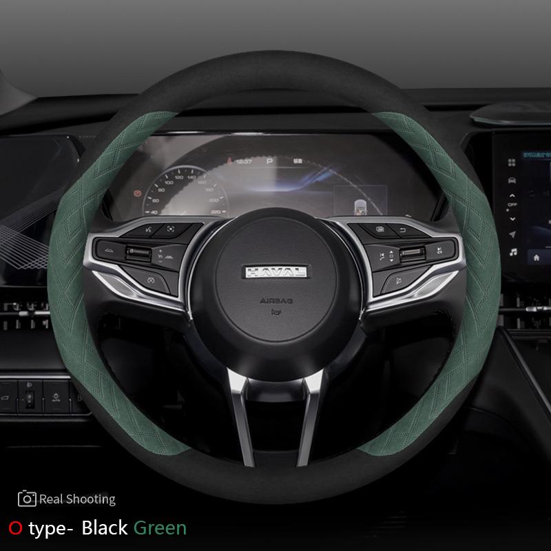 Suede Car Steering Wheel Cover For Haval Dargo H2 H4 H6 H9 F7 M6 Ultrathin Anti-slip Sweatproof Auto Accessories