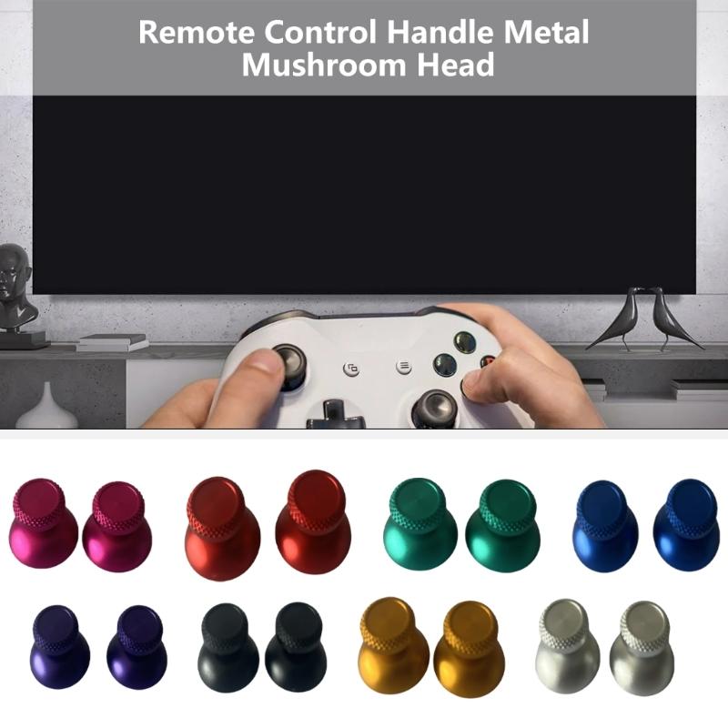 2Pcs Fit for Game Console Controller Replacement Repair Accessory Joystick Rocker Cover Mushroom Caps Analog Grips Stick