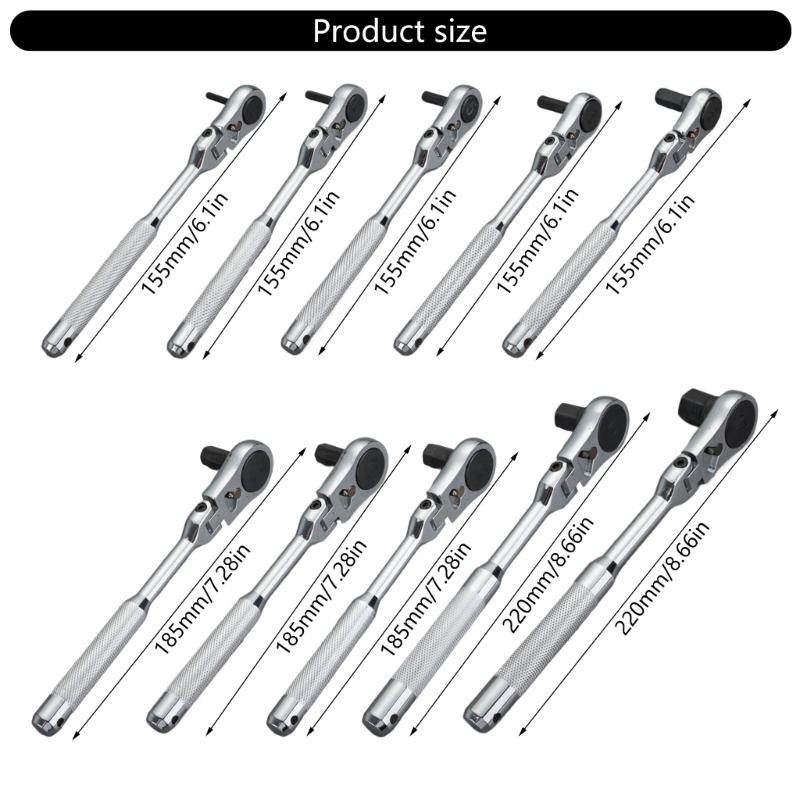 2 In 1 Flexible Head Ratchet Wrench Ratcheting Combination Wrench Torques Socket Nut Spanners Hand Repair Tool