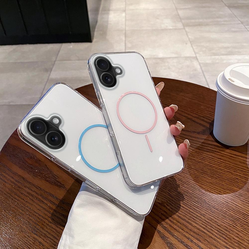 For iPhone 16 Case Compatible with MagSafe Clear Slim PC Phone Back Cover