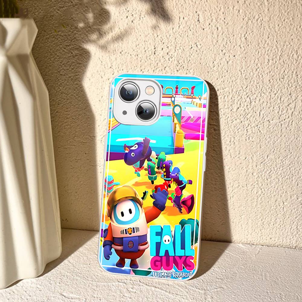 F-Fall G-Guys Party Game Tempered Glass For Iphone 14 13 12 11 Pro Mini XS MAX 14Plus X XS XR Cover